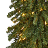 6’ Grand Alpine Artificial Christmas Tree with 300 Clear Lights and 601 Branches on Natural Trunk-Christmas Tree-Parc Decor