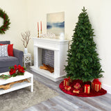 6’ Grand Teton Spruce Flat Back Artificial Christmas Tree with 180 Clear LED Lights and 727 Bendable Branches-Christmas Tree-Parc Decor