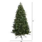 6’ Grand Teton Spruce Flat Back Artificial Christmas Tree with 180 Clear LED Lights and 727 Bendable Branches-Christmas Tree-Parc Decor