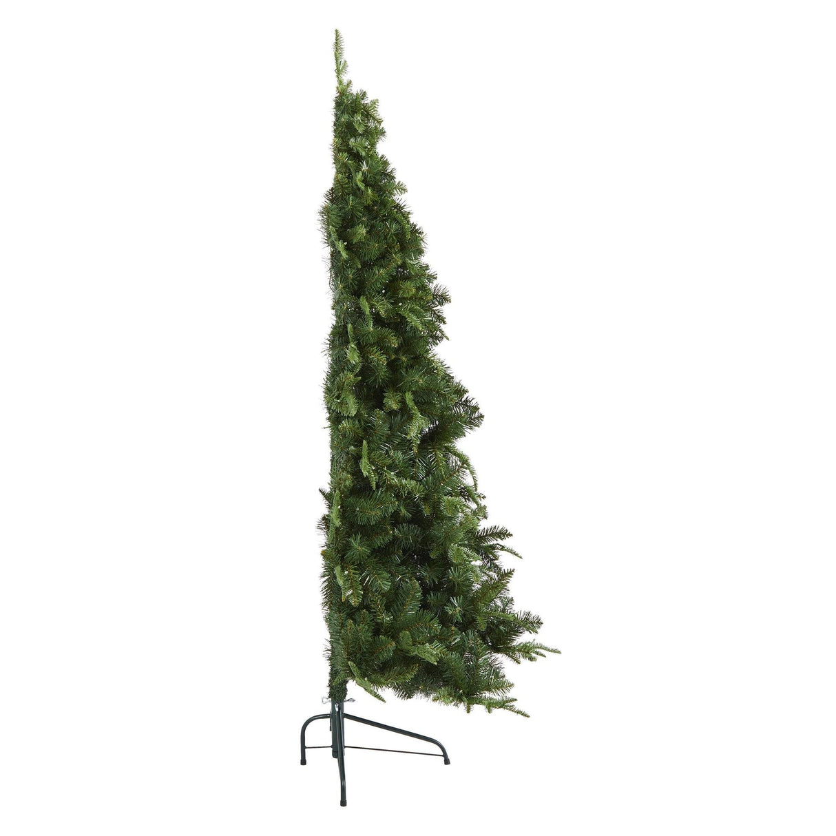 6’ Grand Teton Spruce Flat Back Artificial Christmas Tree with 180 Clear LED Lights and 727 Bendable Branches-Christmas Tree-Parc Decor