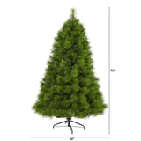 6’ Green Scotch Pine Artificial Christmas Tree with 300 Clear LED Lights-Christmas Tree-Parc Decor