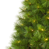 6’ Green Scotch Pine Artificial Christmas Tree with 300 Clear LED Lights-Christmas Tree-Parc Decor
