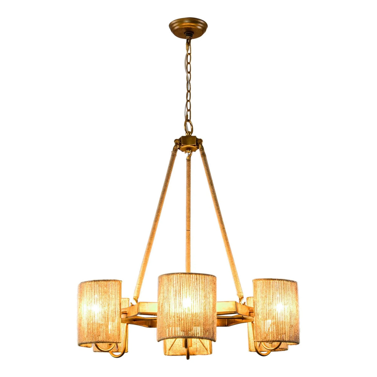 6-Light Farmhouse Bedroom Island Pendant Lighting