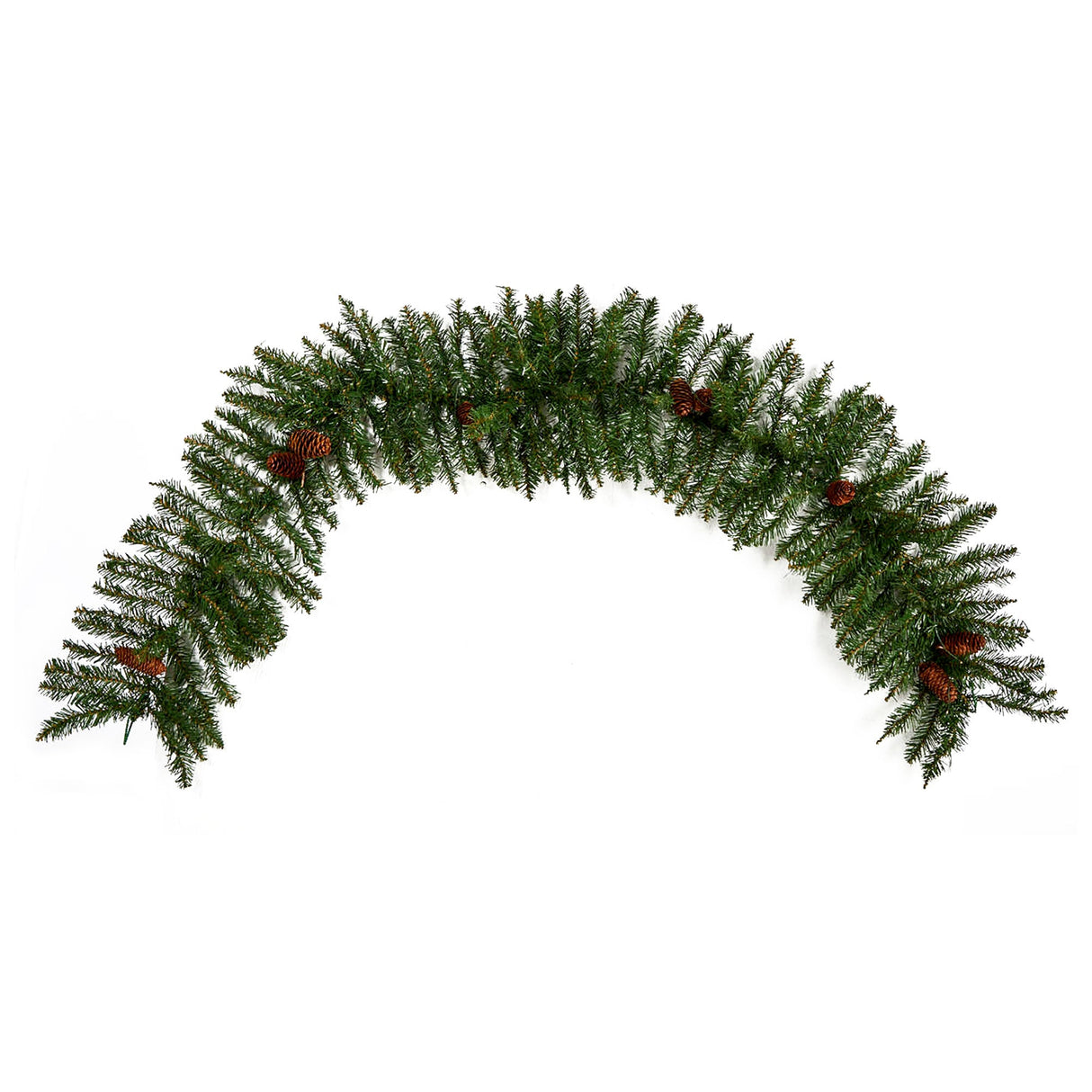 6' Mixed Alaskan Pines and Pinecones Artificial Christmas Garland 50 Warm White LED Lights-Garland-Parc Decor