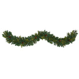 6’ Mixed Pine and Pinecone Artificial Garland with 35 Clear LED Lights-Garland-Parc Decor