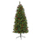 6’ Mixed Pine Artificial Christmas Tree with 250 Clear LED Lights, Pine Cones and Berries-Christmas Tree-Parc Decor