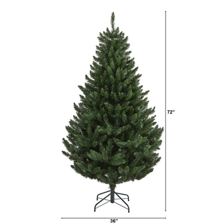 6’ Northern Rocky Spruce Artificial Christmas Tree with 838 Bendable Branches-Christmas Tree-Parc Decor