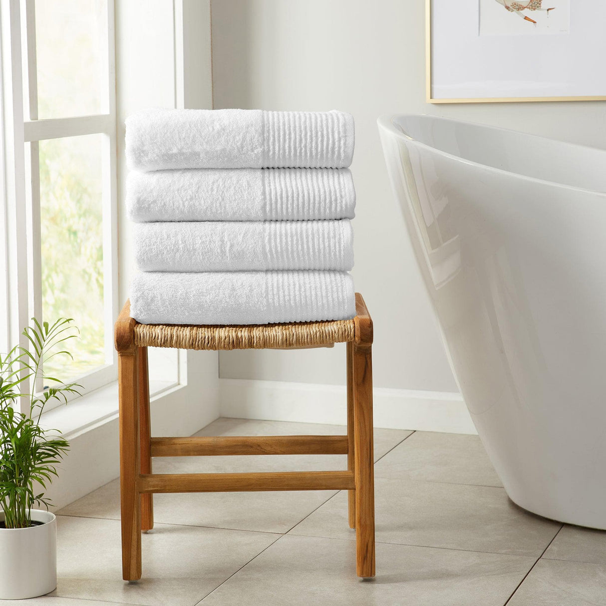 6 Pack Cotton Hand Towels - Kasper Collection