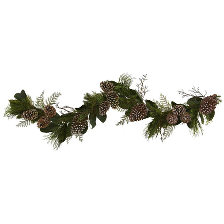 6’ Pine Cone and Pine Artificial Garland-Garland-Parc Decor