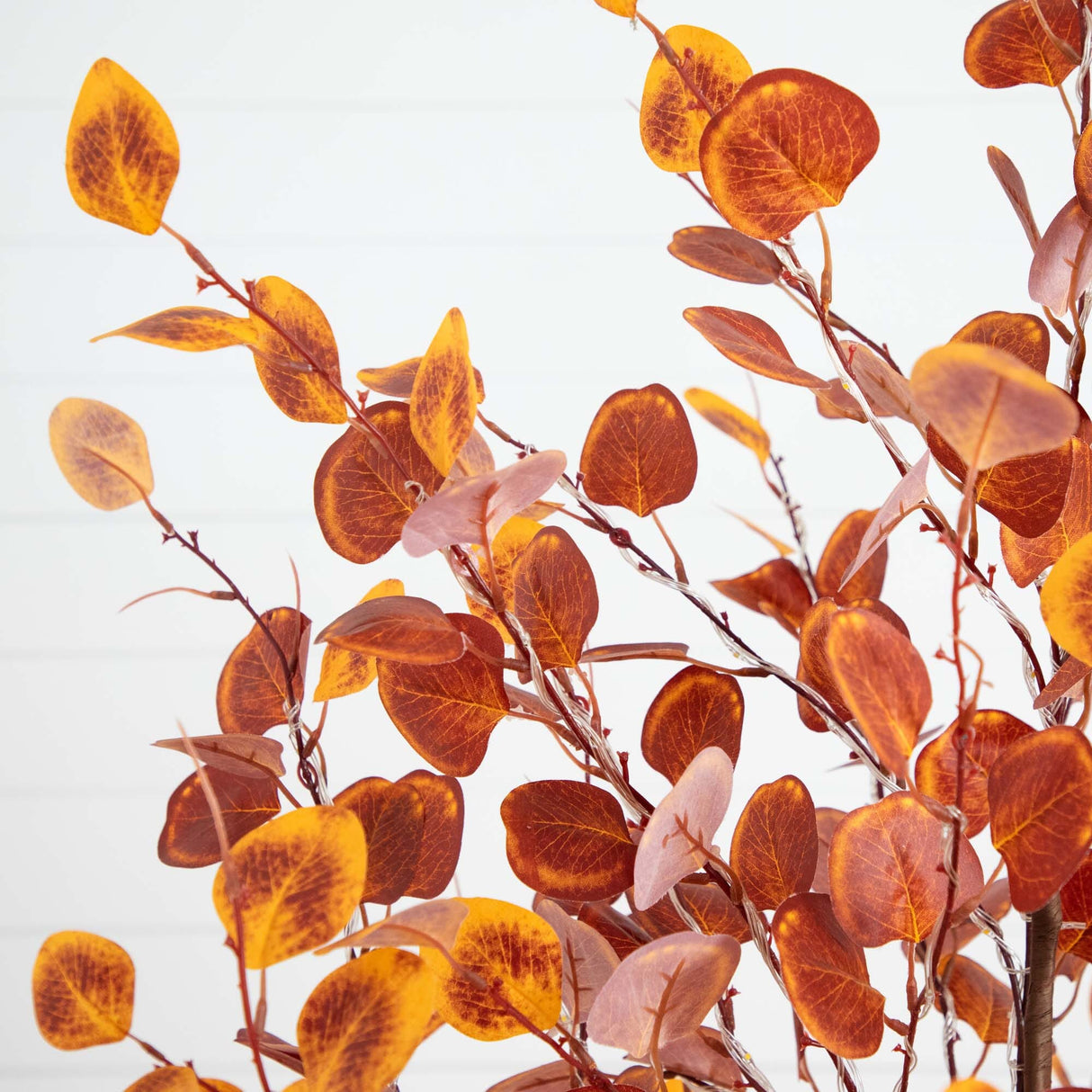 6’ Pre-Lit Autumn Eucalyptus Artificial Fall Tree with 300 Warm White LED Lights-Tree-Parc Decor