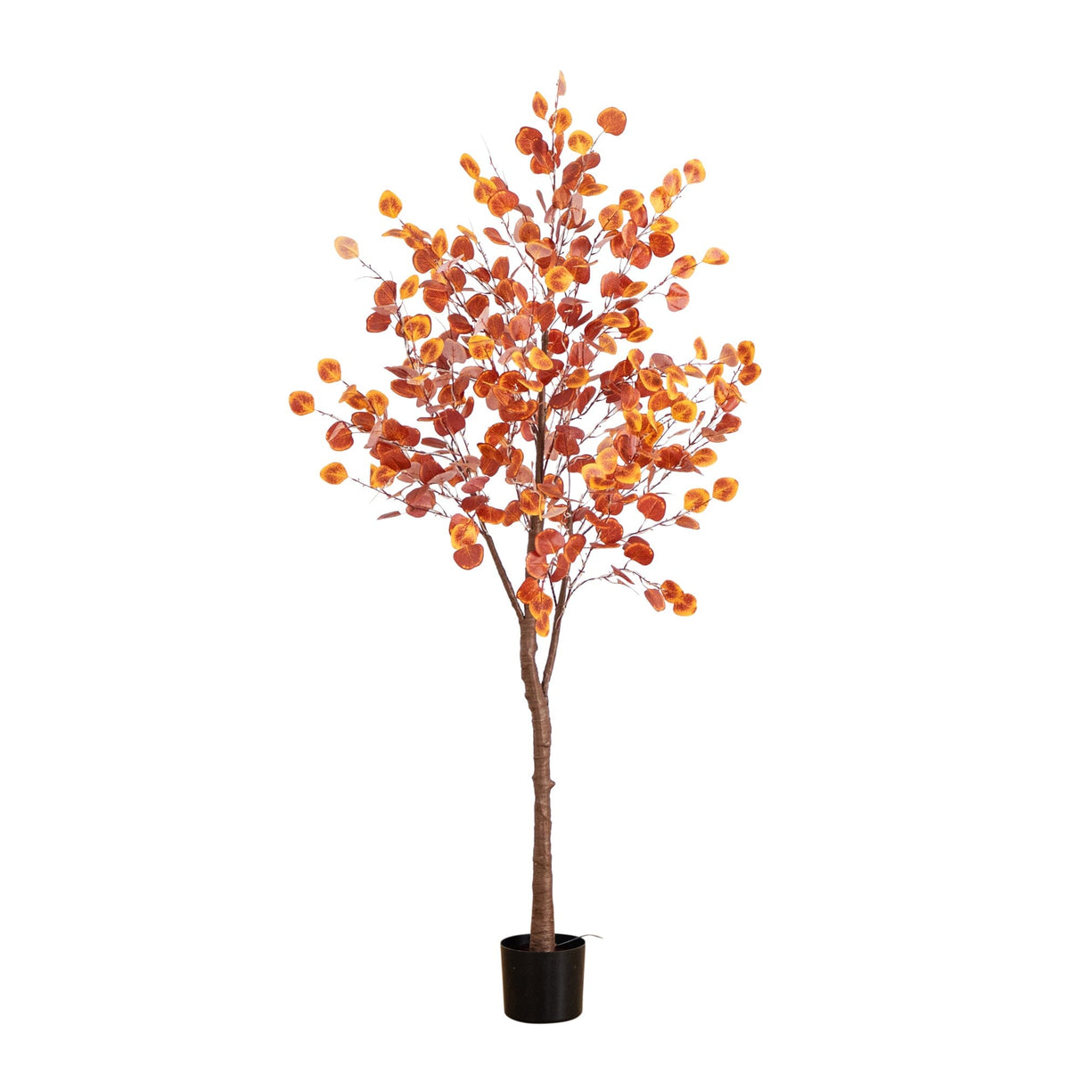 6’ Pre-Lit Autumn Eucalyptus Artificial Fall Tree with 300 Warm White LED Lights-Tree-Parc Decor