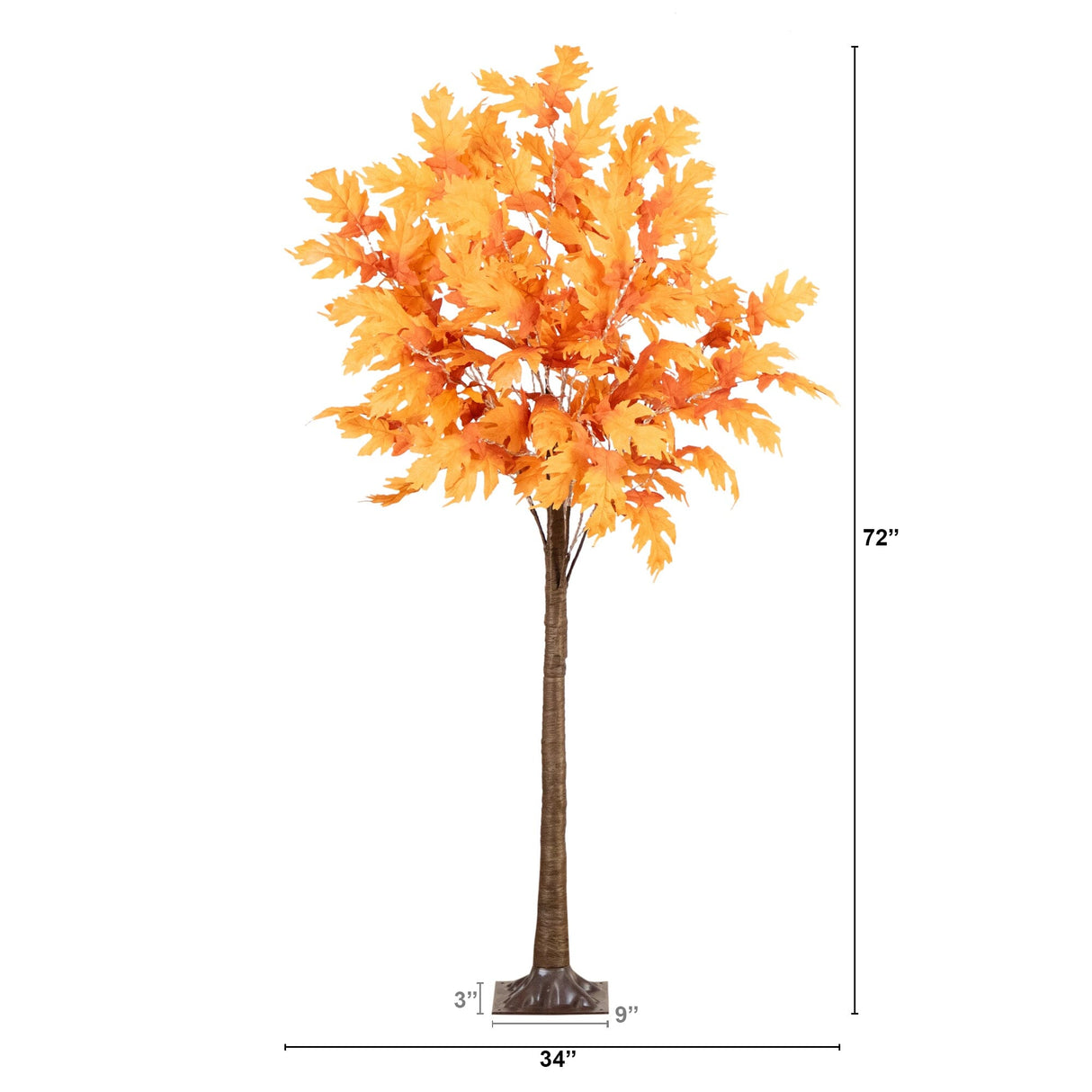 6’ Pre-Lit Autumn Maple Artificial Fall Tree with 300 Warm White LED Lights-Tree-Parc Decor