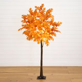 6’ Pre-Lit Autumn Maple Artificial Fall Tree with 300 Warm White LED Lights-Tree-Parc Decor