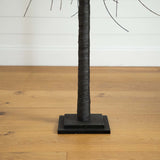 6’ Pre-Lit Halloween Black Willow Artificial Tree with 160 Orange & Purple LED Lights-Tree-Parc Decor