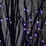 6’ Pre-Lit Halloween Black Willow Artificial Tree with 160 Orange & Purple LED Lights-Tree-Parc Decor