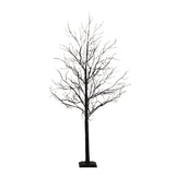 6’ Pre-Lit Halloween Deluxe Black Twig Artificial Tree with 156 Orange & Purple LED Lights-Tree-Parc Decor