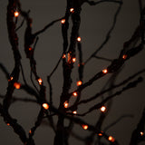 6’ Pre-Lit Halloween Deluxe Black Twig Artificial Tree with 156 Orange & Purple LED Lights-Tree-Parc Decor