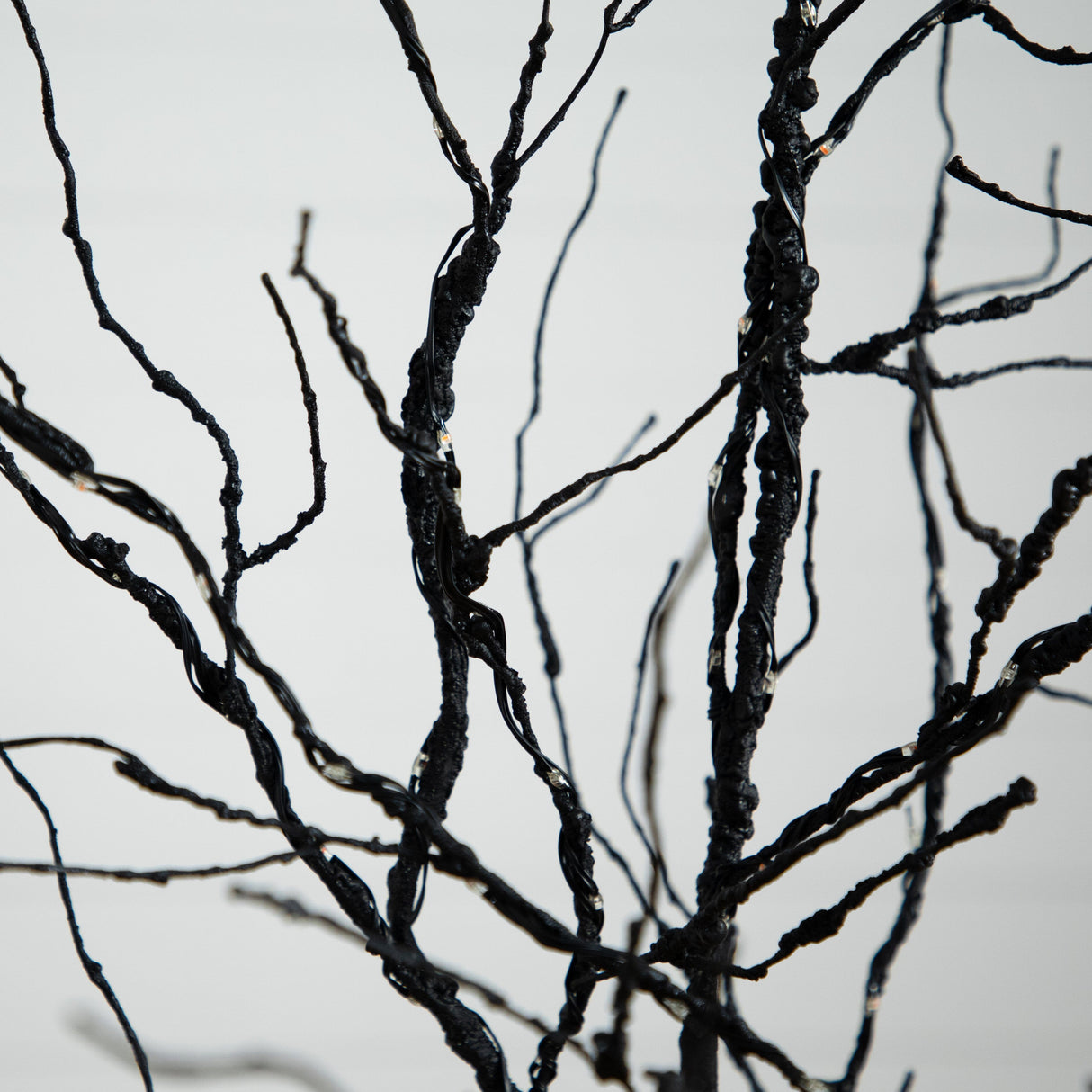 6’ Pre-Lit Halloween Deluxe Black Twig Artificial Tree with 156 Orange & Purple LED Lights-Tree-Parc Decor