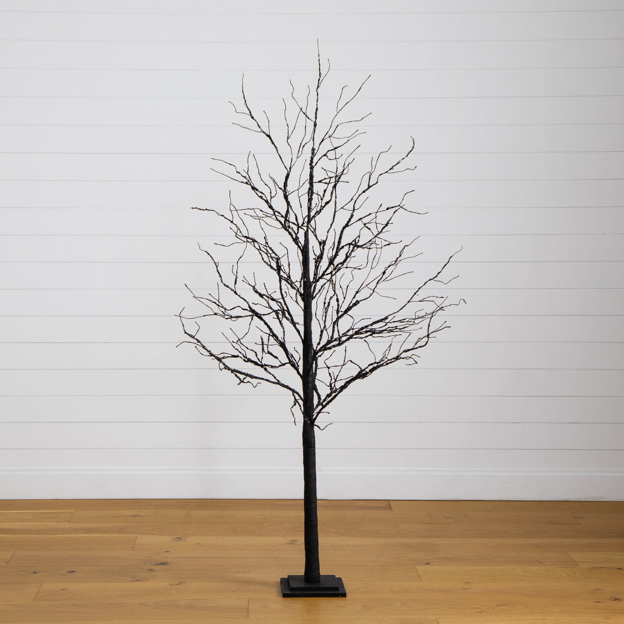 6’ Pre-Lit Halloween Deluxe Black Twig Artificial Tree with 156 Orange & Purple LED Lights-Tree-Parc Decor