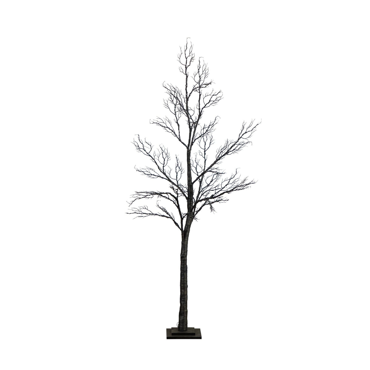 6’ Pre-Lit Halloween Minimalist Twig Artificial Fall Tree with 320 Orange & Purple LED Lights-Tree-Parc Decor