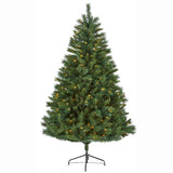 6' Rocky Mountain Mixed Pine Artificial Christmas Tree with 300 LED Lights-Christmas Tree-Parc Decor