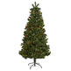 6' Rocky Mountain Spruce Artificial Christmas Tree with Pinecones and 250 Clear LED Lights-Christmas Tree-Parc Decor