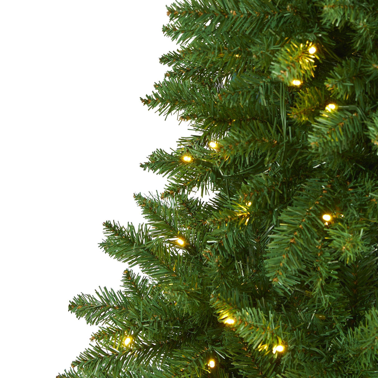 6’ Slim Green Mountain Pine Artificial Christmas Tree with 250 Clear LED Lights-Christmas Tree-Parc Decor