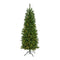 6’ Slim Green Mountain Pine Artificial Christmas Tree with 250 Clear LED Lights-Christmas Tree-Parc Decor