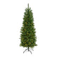 6’ Slim Green Mountain Pine Artificial Christmas Tree with 250 Clear LED Lights-Christmas Tree-Parc Decor