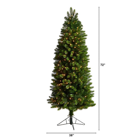 6’ Slim Virginia Spruce Artificial Christmas Tree-Christmas Tree-Parc Decor
