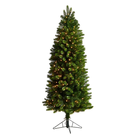 6’ Slim Virginia Spruce Artificial Christmas Tree-Christmas Tree-Parc Decor