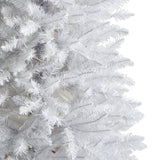 6’ Slim White Artificial Christmas Tree with 250 Warm White LED Lights and 743 Bendable Branches-Christmas Tree-Parc Decor