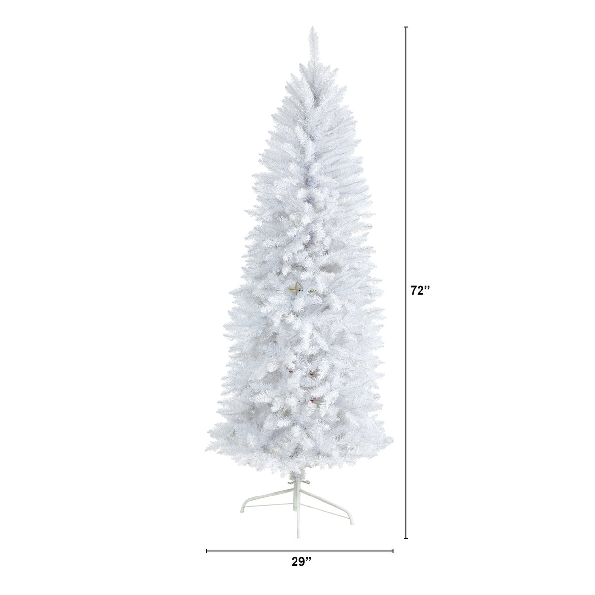 6’ Slim White Artificial Christmas Tree with 743 Bendable Branches-Christmas Tree-Parc Decor
