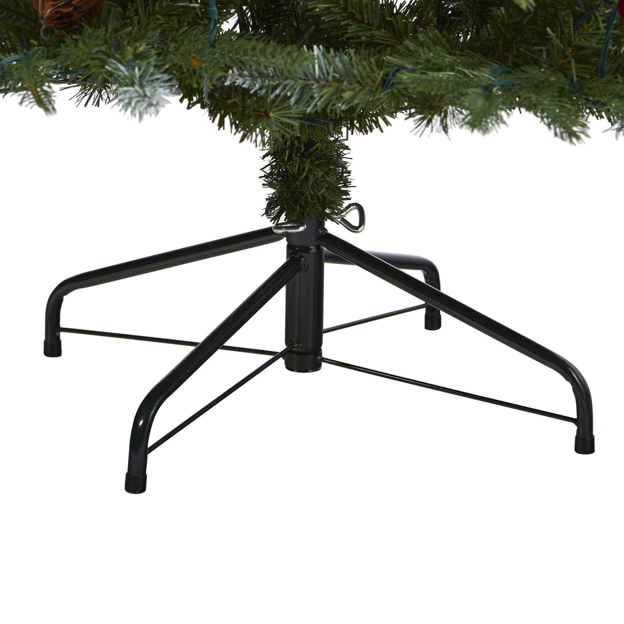 6' Snow Tipped Portland Spruce Artificial Christmas Tree with Frosted Berries and Pinecones with 300 Clear LED Lights-Christmas Tree-Parc Decor