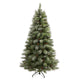 6’ Snowed French Alps Mountain Pine Artificial Christmas Tree with 583 Bendable Branches and Pine Cones-Christmas Tree-Parc Decor
