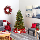 6’ South Carolina Fir Artificial Christmas Tree with 450 Clear Lights and 1598 Bendable Branches-Christmas Tree-Parc Decor