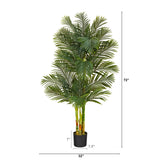 6’ Triple Stalk Golden Cane Artificial Palm Tree-Tree-Parc Decor