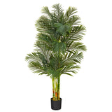 6’ Triple Stalk Golden Cane Artificial Palm Tree-Tree-Parc Decor