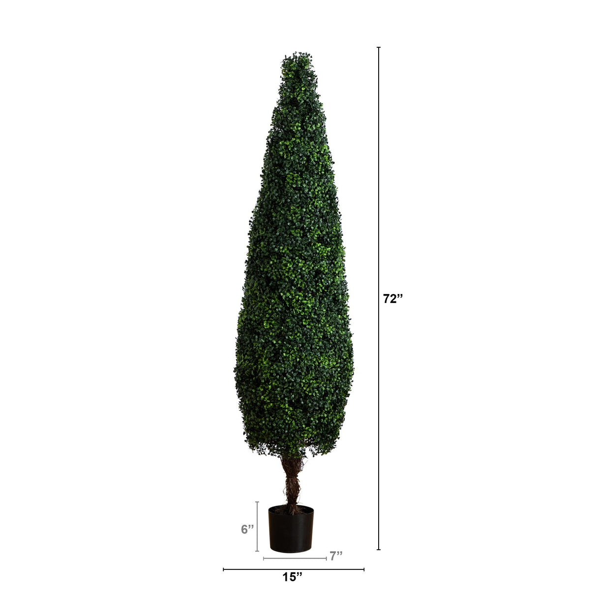 6’ UV Resistant Artificial Boxwood Topiary Cone Tree (Indoor/Outdoor)-Tree-Parc Decor