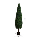 6’ UV Resistant Artificial Boxwood Topiary Cone Tree (Indoor/Outdoor)-Tree-Parc Decor