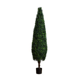 6’ UV Resistant Artificial Boxwood Topiary Cone Tree (Indoor/Outdoor)-Tree-Parc Decor