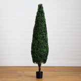 6’ UV Resistant Artificial Boxwood Topiary Cone Tree (Indoor/Outdoor)-Tree-Parc Decor