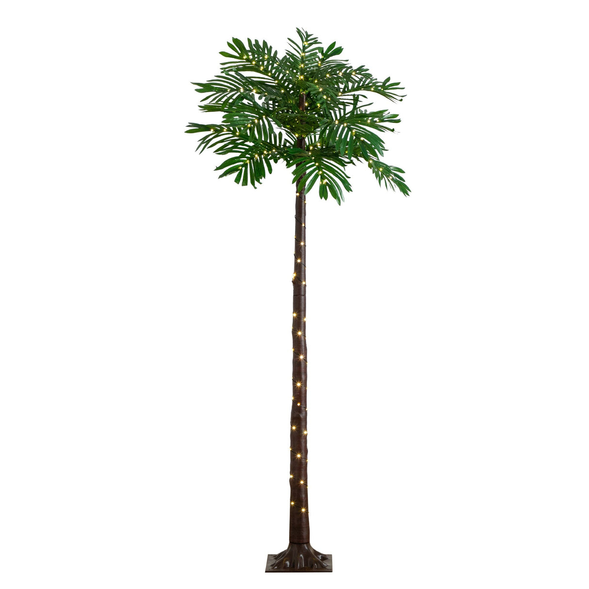 6’ UV Resistant Lighted Artificial Palm Tree with 206 Warm White LED Lights (Indoor/Outdoor)-Tree-Parc Decor
