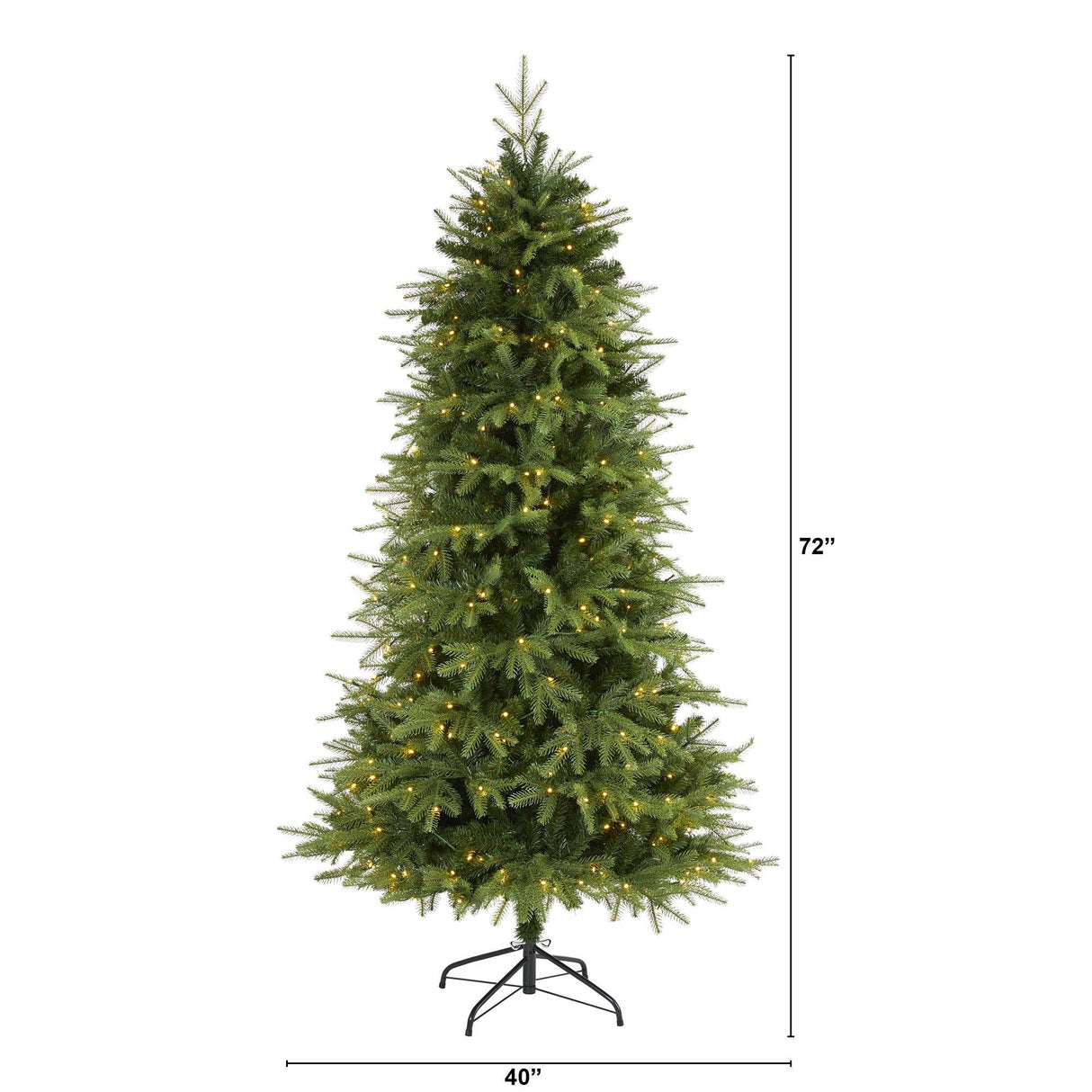 6’ Vancouver Fir “Natural Look” Artificial Christmas Tree with 350 Clear LED Lights and 1870 Bendable Branches-Christmas Tree-Parc Decor