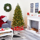 6' Vienna Fir Artificial Christmas Tree with 400 Warm White Lights and 843 Bendable Branches-Christmas Tree-Parc Decor