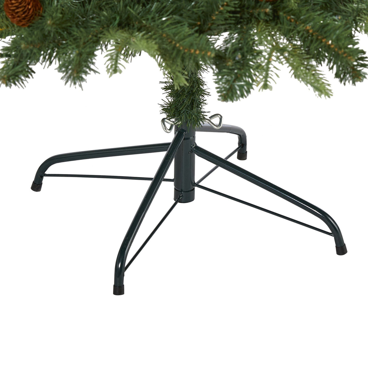 6’ Wellington Spruce “Natural Look” Artificial Christmas Tree with 300 Clear LED Lights and Pine Cones-Christmas Tree-Parc Decor