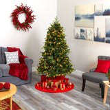 6’ Wellington Spruce “Natural Look” Artificial Christmas Tree with 300 Clear LED Lights and Pine Cones-Christmas Tree-Parc Decor