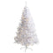 6’ White Artificial Christmas Tree with 680 Bendable Branches and 250 Clear LED Lights-Christmas Tree-Parc Decor