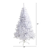 6' White Artificial Christmas Tree with 680 Bendable Branches-Christmas Tree-Parc Decor