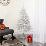 6' White Artificial Christmas Tree with 680 Bendable Branches-Christmas Tree-Parc Decor
